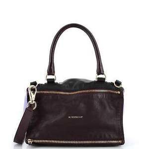 Pandora Bag Leather with Crocodile Embossed Detail Medium